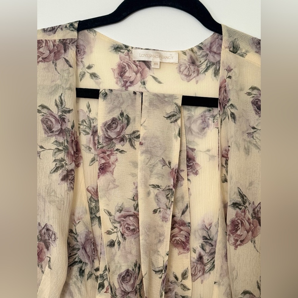 LoveShackFancy Domino Silk Top in Dream - Picture 8 of 10